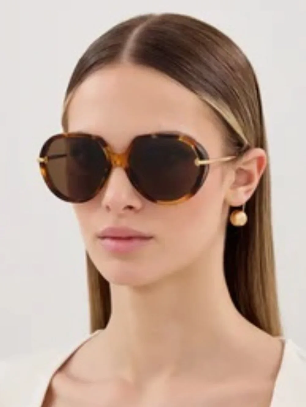 Bottega Veneta Women Sunglasses Havana Gold Brown BV1436S 002 NEW AUTHENTIC